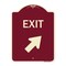 Signmission Exit Exit with Right Arrow Heavy-Gauge Aluminum Architectural Sign, 24" H, 18" L, BU-1824-24031 A-DES-BU-1824-24031 - alternate 1